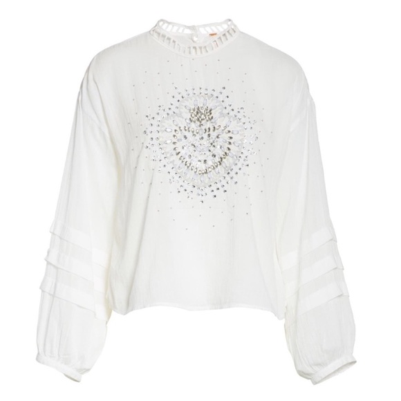 ✨Free People Heart of Gold blouse EUC - Picture 2 of 9